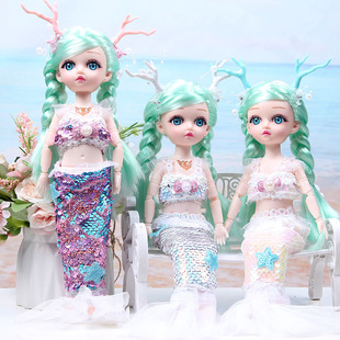Foreign trade supply beautiful mermaid doll constant trend confused Barbie Doll Princess Dress Up music doll
