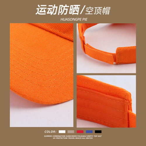 Customizable Summer Outdoor Sun Hat with Open Top, Leaks Ponytail, Versatile, No Brim Korean Style Solid Color Sun Hat