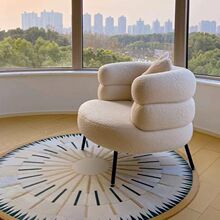 BOBO羊羔绒懒人沙发椅客厅卧室衣帽间单人化妆椅梳妆台北欧风椅子
