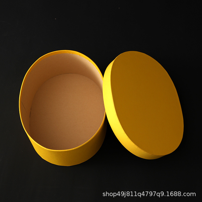 Caja de regalo ovalada de papel kraft para hornear, caja de embalaje para galletas de cumpleaños estilo Xiaohongshu INS, caja de regalo para damas de honor