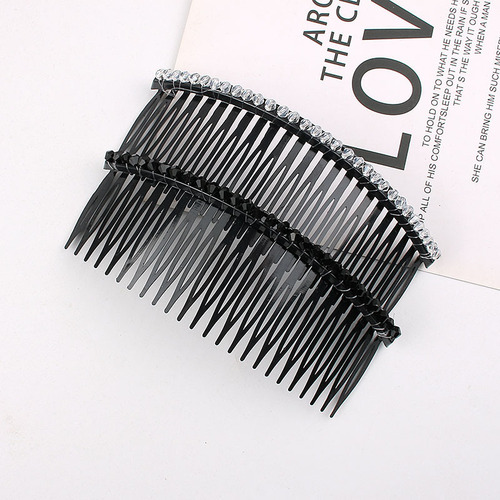 Crystal comb broken hair comb plate hair accessories hairpin top clip comb upside down hairpin simple non-slip bangs comb for women