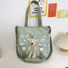 Capacious cute shoulder bag, one-shoulder bag, shopping bag, with little bears