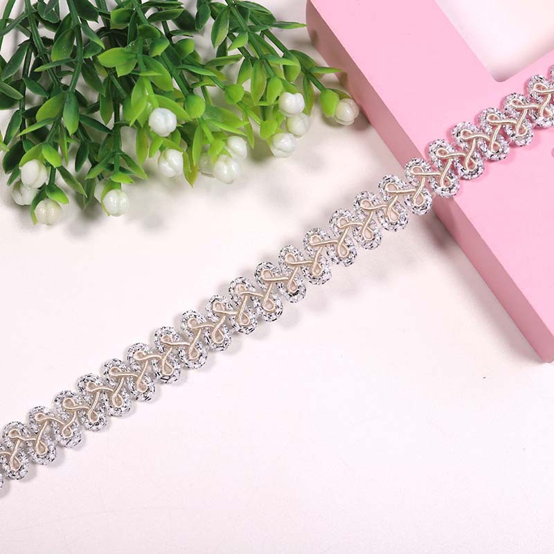 Spot 1.2cm color oro y plata accesorios de encaje accesorios de ropa 32 colores ciempiés borde de espigan encaje