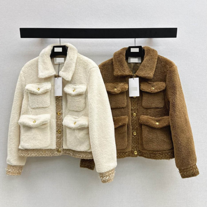 Shenzhen Nanyou 25 Autumn and Winter Classy Women's Clothing Winter Essential Woven Edge Teddy Eco-Friendly Fur Outwear