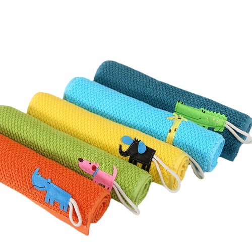 Cotton Towel Baby Child Adult Small Towel Facial Wipes Soft Absorbent Facial Towel Kindergarten Cartoon Children's Towel 