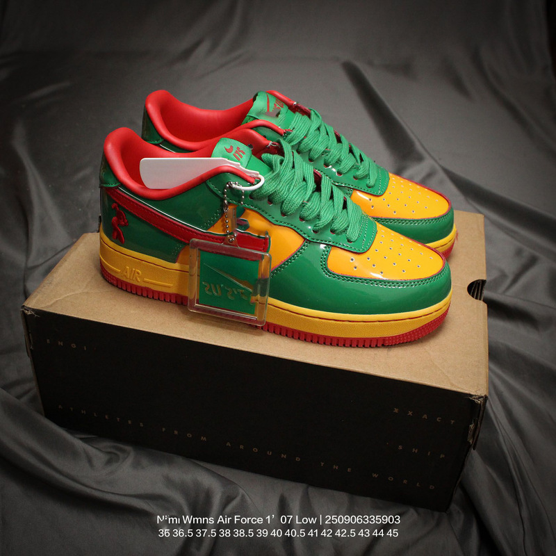 High-End Air Force One Worker Black and Red Sneakers Sea Salt Blue Fashionable Comfortable Height-Increasing Casual Shoes Versatile Couple Shoes