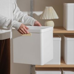 蓋付き和風正方形収納ボックスプラスチック整理ボックス厚みのあるスナック衣類大型直角収納ボックス