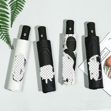 全自动三折可爱动画卡通伞黑胶遮阳伞太阳伞晴雨两用雨傘批发