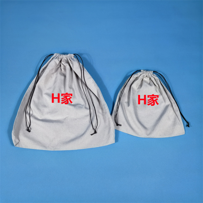 大牌束口袋H家化妆品布袋鞋子包包防尘袋抽绳棉麻布袋现货防尘罩
