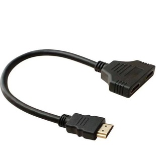 HDMI one-to-two cable, dual female HDMI revolution two female adapter cable, 4K
