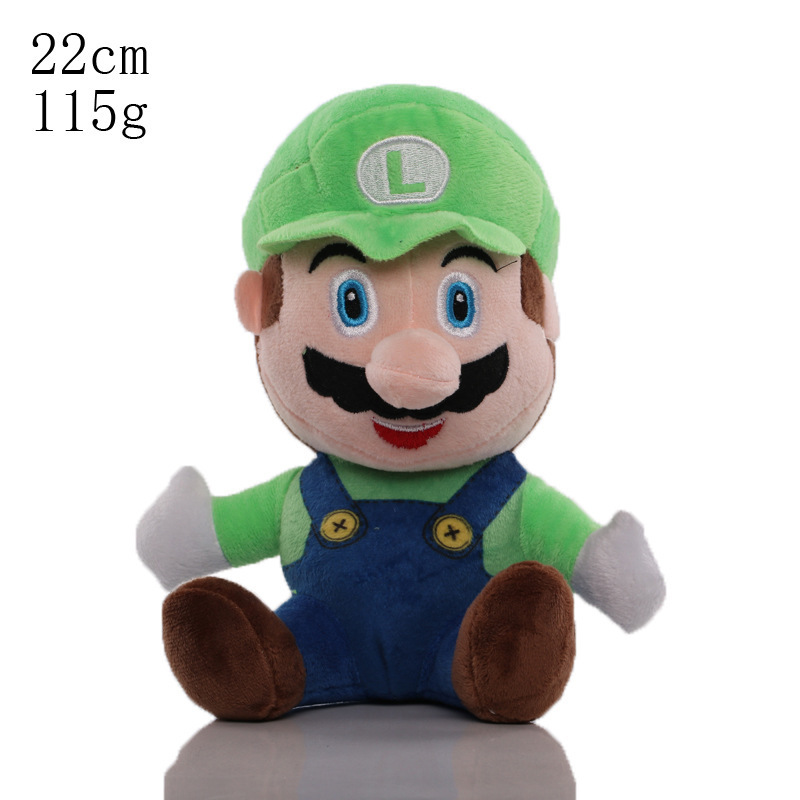 批发Super Mario玛丽马里奥蘑菇毛绒公仔玩偶8寸抓机娃娃|undefined