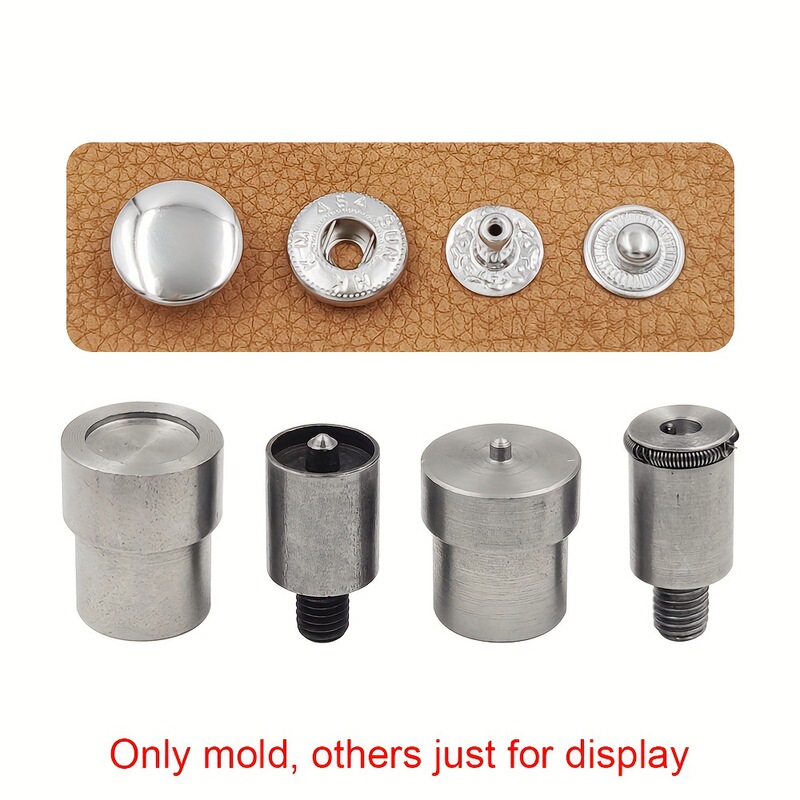 Metal Snap Button Installation Mold Set for Use with Replacement Hand Press Machine