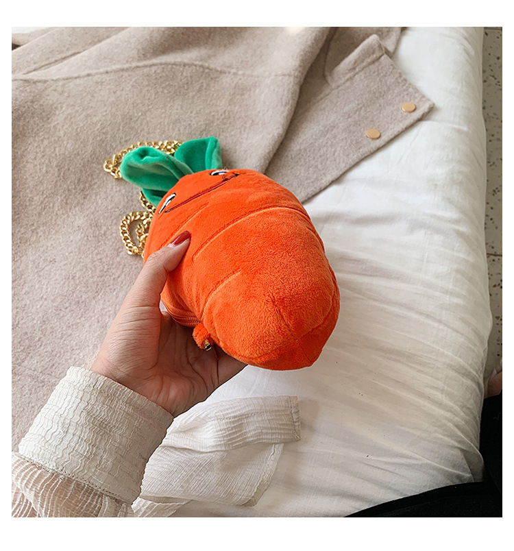 Cute Carrot Shoulder Messenger Plush Bag Wholesale Nihaojewelry display picture 38