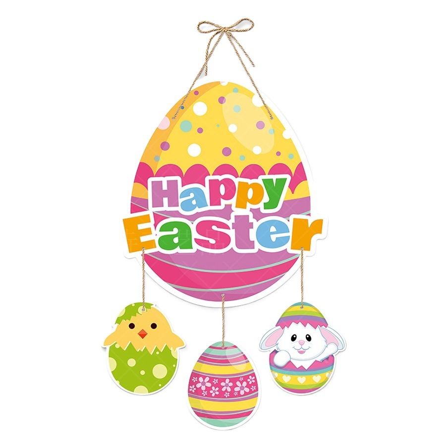 Nueva decoración de Pascua puerta colgante Feliz Pascua adornos suministros de decoración de Pascua puerta colgante