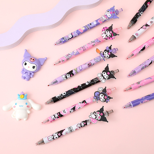Creative Cartoon Sanrio Press-Action Neutral Pen Acrylic Kulomi Patch-Shape Fountain Pen Student Stationery Wholesale