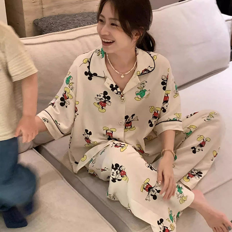 D.M-203 Short-length cartoon Mickey cardigan