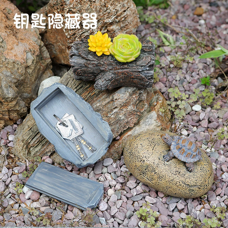 Трансграничное наружное моделирование камень ключ скрытый ключ ключ ключ ключ ключ для сада сад двор креативная смола ремесла украшения украшения