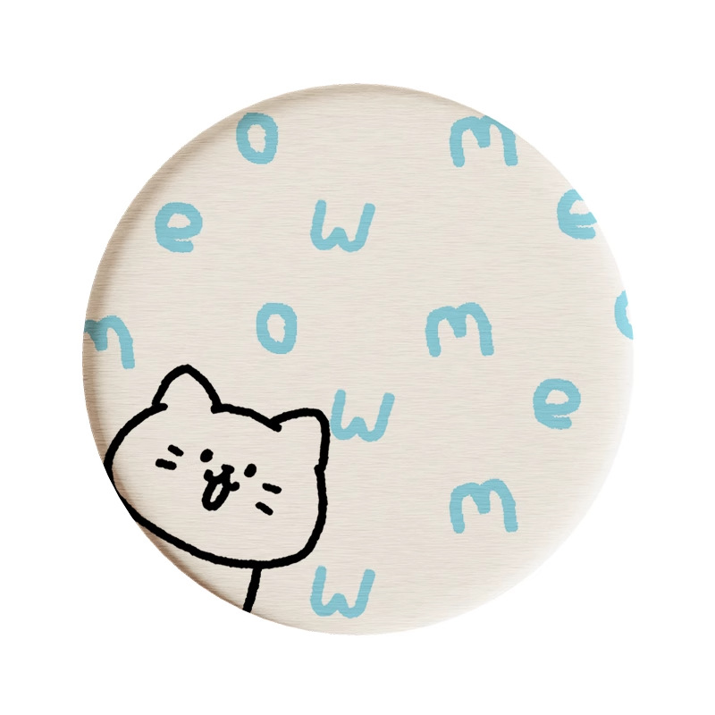 Posavasos de café de oficina de dibujos animados, posavasos de escritorio, posavasos de agua redondos, almohadillas absorbentes de agua de barro de diatomeas, encimera de secado rápido