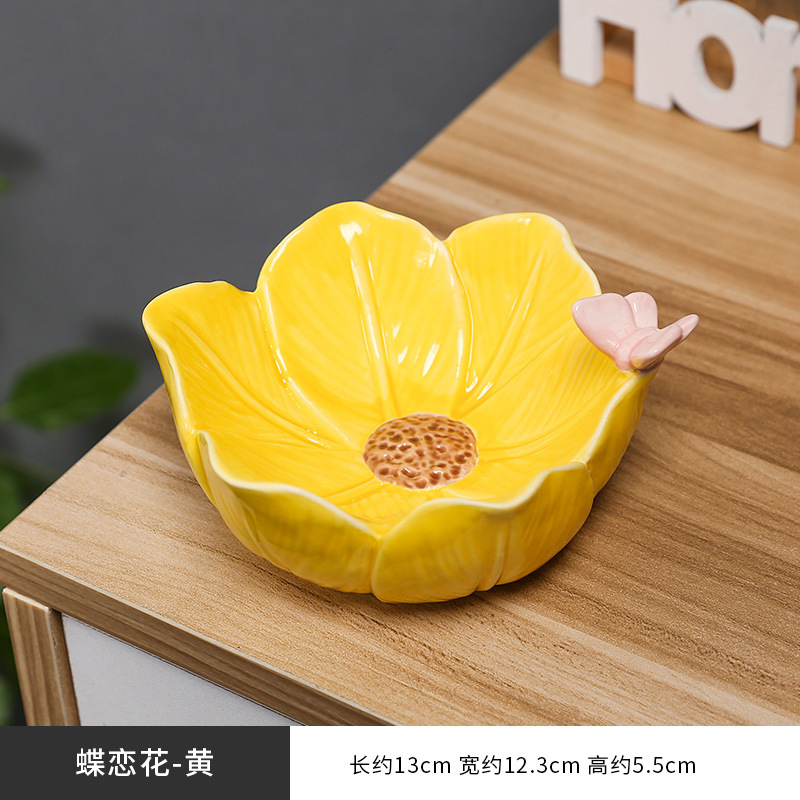 Yellow storage system, flowered