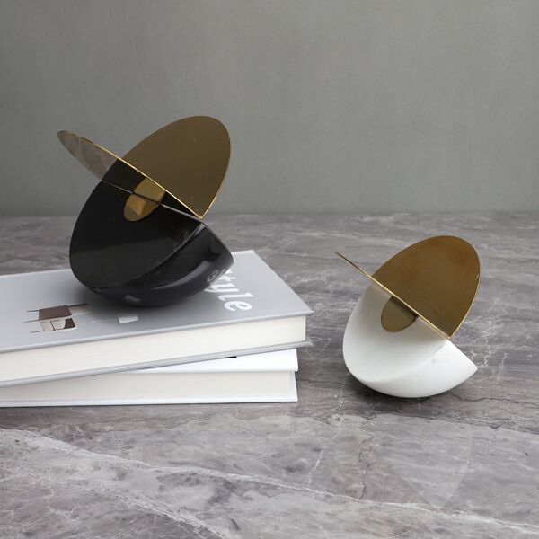 Geometric marble metal pendulum for living room