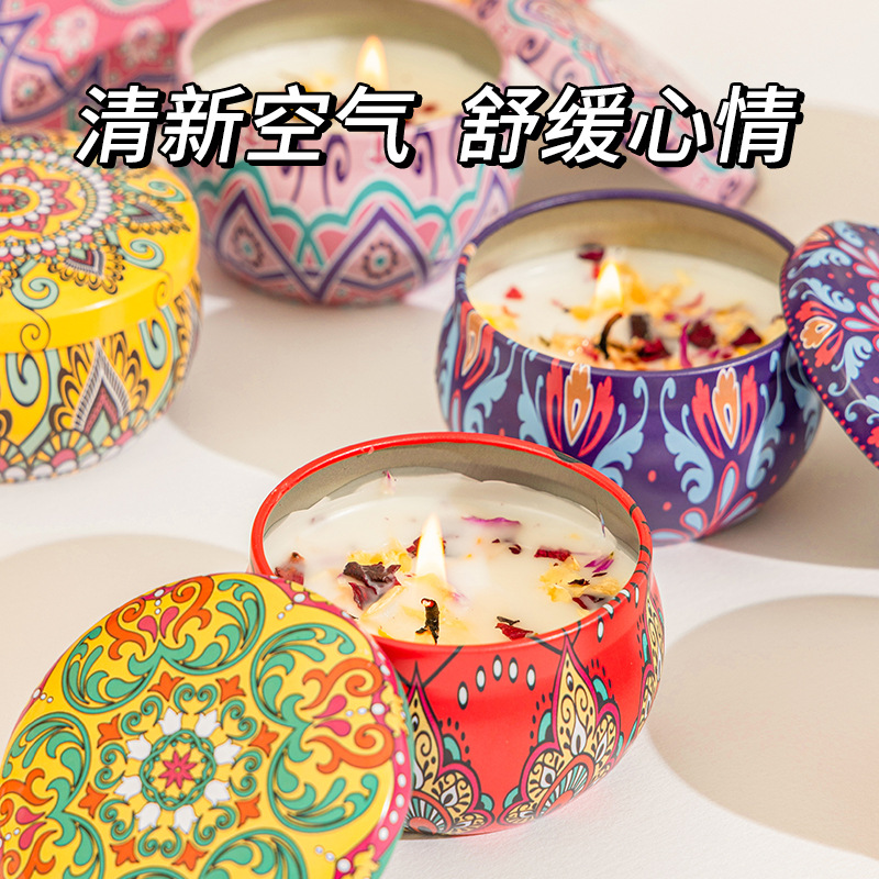 干花香薰蜡烛礼盒装结婚伴手礼物家用客厅卧室熏香蜡烛厕所清新剂