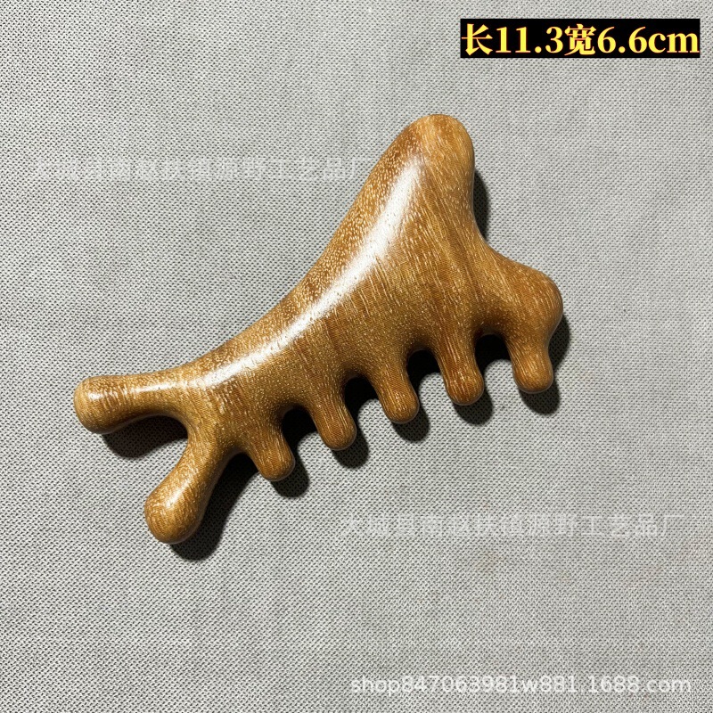卸売り龍鳳檀木頭部海馬マッサージ櫛頭治療イルカ頭皮マッサージ五球金糸檀経絡櫛|undefined
