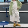 直筒印花夏季宽松七分裤