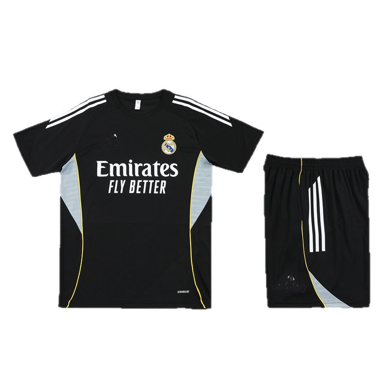 Real Madrid fútbol entrenamiento traje de mangas cortas París Napoli camiseta del Barça Inter bolsillo de doble cremallera