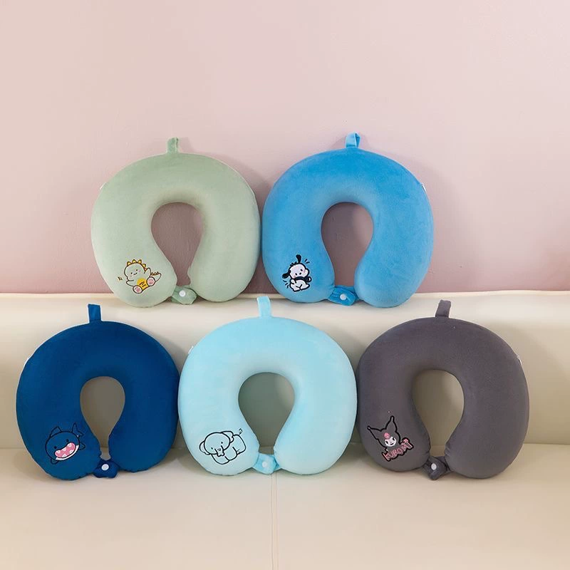 U-образная подушка с мультяшной вышивкой, съемная и моющаяся, портативная подушка для шеи из пены с эффектом памяти, подушка для сна в офисе, прямая продажа с фабрики