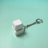 Single button-white shell-white hat