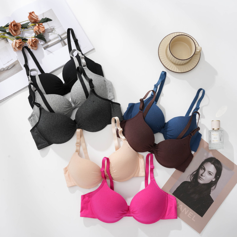 Factory Direct Sales Southeast Asian Push-up Fashion Women's Bra Breathable Glossy Multi-color Sexy Steel Ring Bra Cross-border Factory Direct Sales Southeast Asian Push-up Fashion Women's Bra Breathable Glossy Multi-color Sexy Steel Ring Bra Cross-border