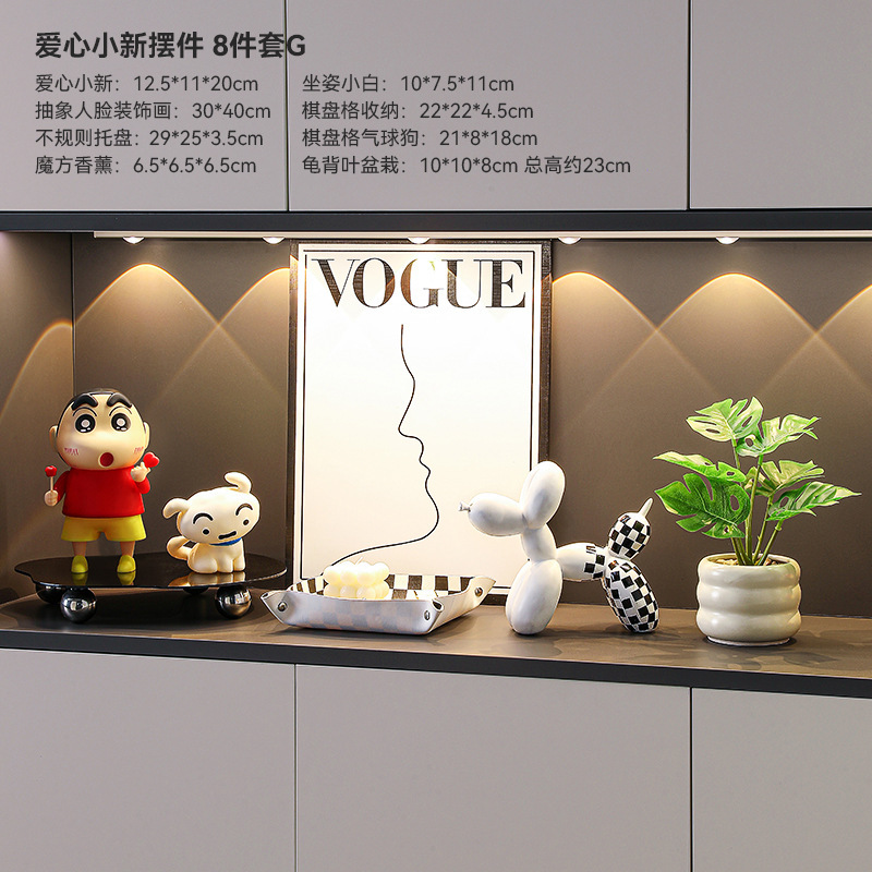 Xiaoxin 玄関装飾装飾品リビングルーム靴キャビネット収納ラックデスクトップ収納ボックステレビキャビネットソフト装飾ハイエンド|undefined