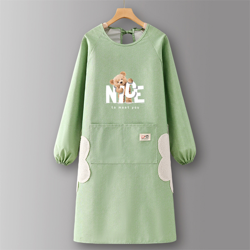 녹색 SJ815NI 곰 순면 긴 소매 손으로 닦을 수 있음