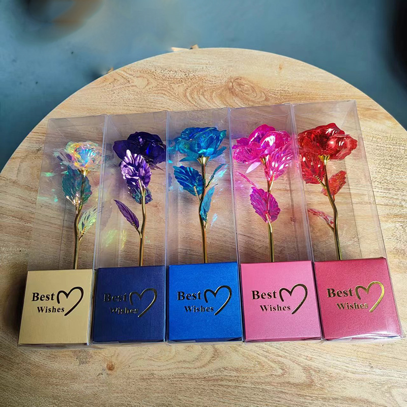 Gold foil Winnings rose rose Artificial Flower Valentine's Day birthday gift gift Mother's Day activity gift