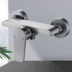 Full copper gun mixed water valve cold and hot shower faucet bathroom bathtub shower head hidden installation mixed water switch