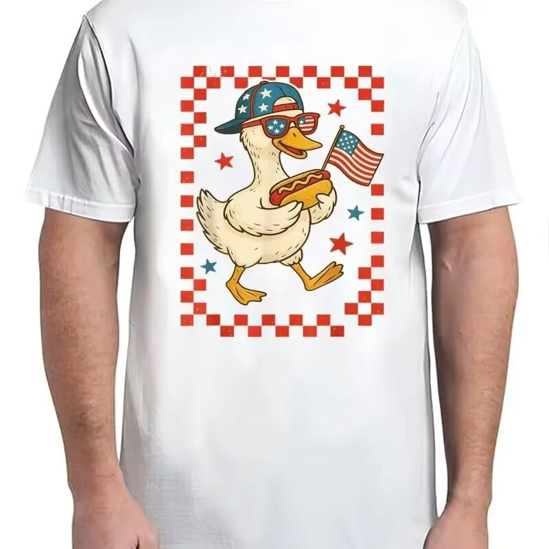 Spring and Summer New Style Cloud Cotton Solid Color Short-Sleeved T-Shirt Round Neck Hot Dog and American Ls Adult 74X 	 Men's Short-Sleeved T-Shirt