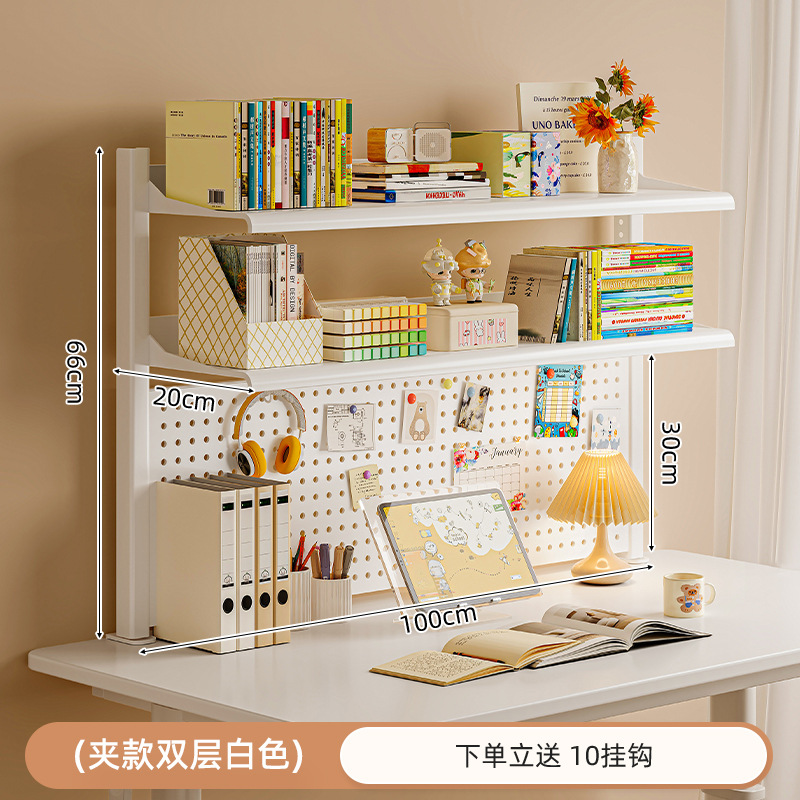 Estante de escritorio estante de escritorio estante de hierro forjado multicapa estante de exhibición para estudiantes