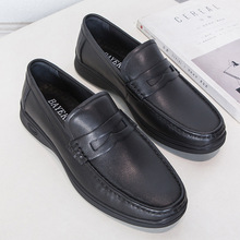 2025秋季新款真皮休闲男鞋 轻软舒适套脚男士皮鞋子 厂家直销批发