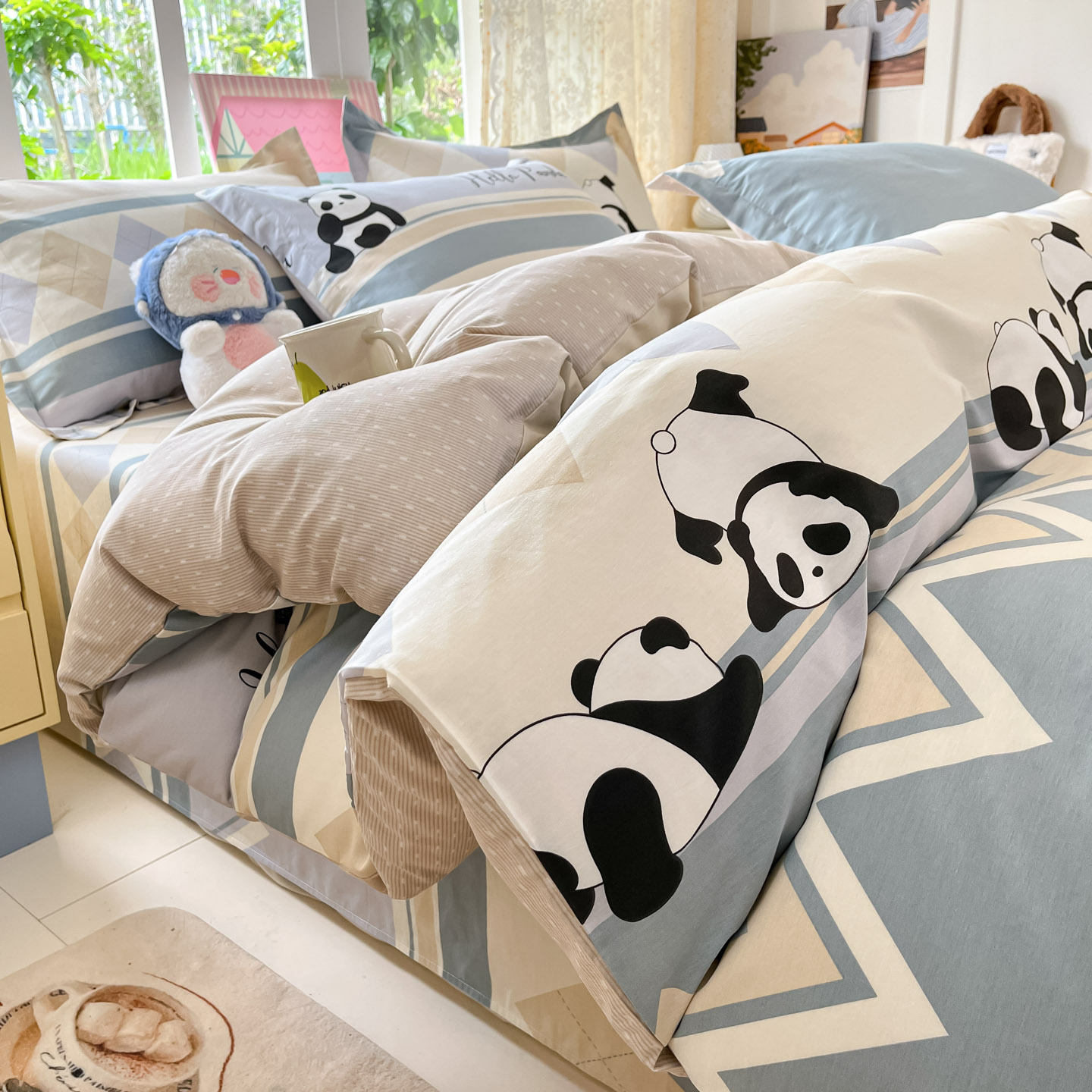 ins cubierta de edredón de algodón 150x200x230 cubierta de edredón de algodón 1m5 conjunto de edredón de cuatro piezas