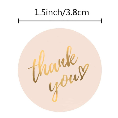 Cross-border wholesale color gold foil thank you gift decoration sealing sticker self-adhesive label