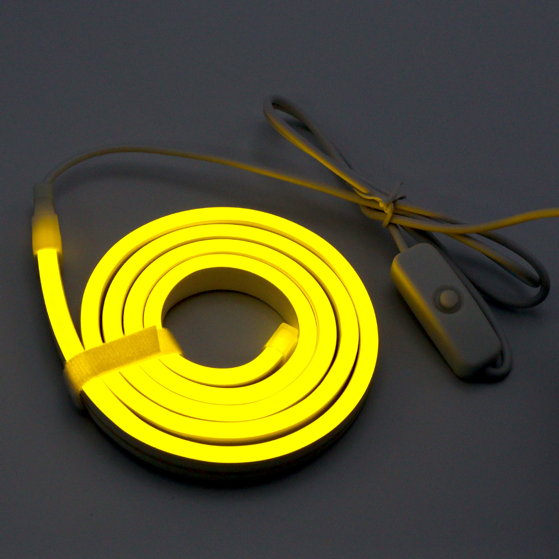 USB неоновая лента, 5 В, гибкая LED‑лента с кнопкой‑переключателем, 1–5 м, много цветов