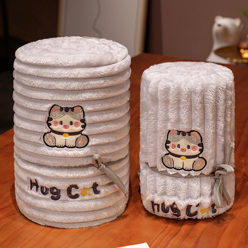 Almohada edredón de doble uso Oficina siesta aire acondicionado manta niños plegable almuerzo descanso coral manta de lana carga del coche