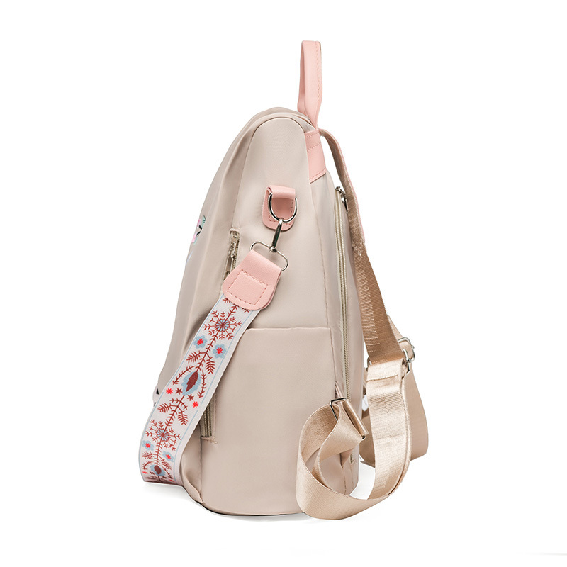 2020 nueva flor bordada mochila estilo nacional de literatura mujer mochila Oxford de gran capacidad bolsa de mujer en línea