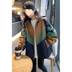 风衣外套女宽松休闲2025春秋新款今年流行条纹小众棒球服夹克上衣
