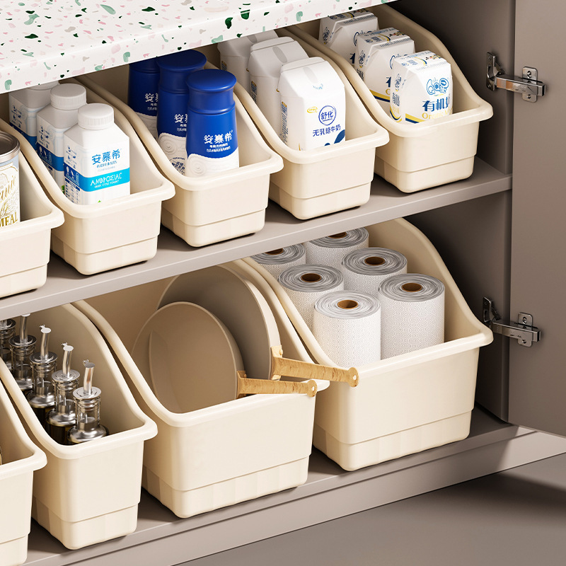 Cabinet storage box with pulley gap sundries kitchen finishing box household large capacity multi-function cabinet storage box
