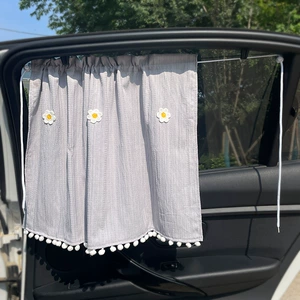 Car curtains, in-car privacy sunshades, privacy and sun protection, heat insulation, suction cup type, for small cars, interior side car curtains