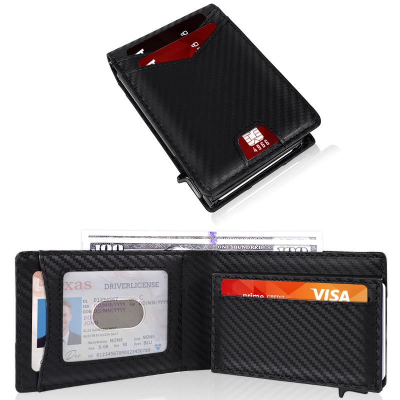 Foreign trade RFID anti-theft aluminum alloy card holder, portable multi-card wallet, multi-functional card and ID holder