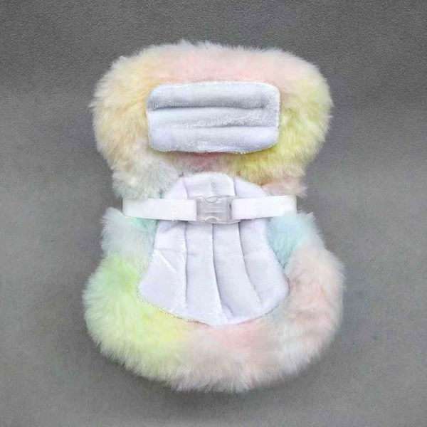 Ragdoll rainbow color fur chair cover does not include chair