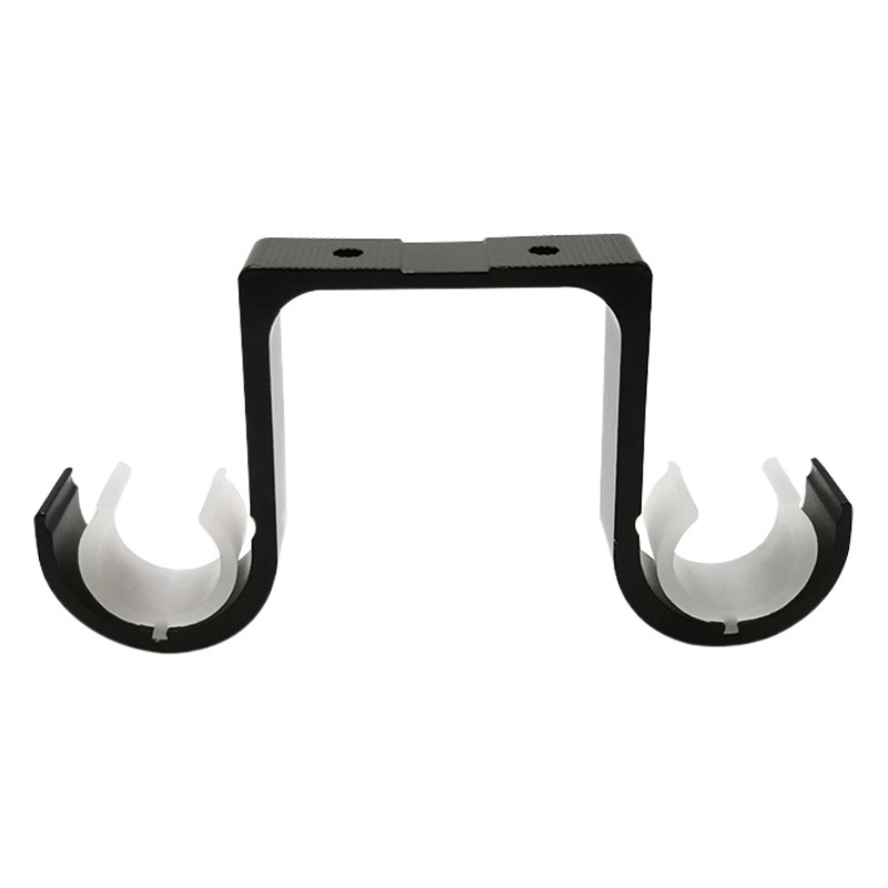 Soporte de varilla de cortina engrosada Soporte de varilla romana de aleación de aluminio Soporte de varilla de cortina Base de varilla romana Soporte de código doble superior