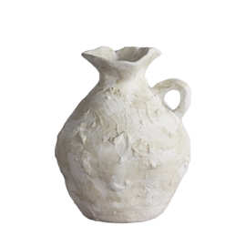 Zara设计师款侘寂风复古做旧效果法式陶瓷花瓶软装饰品花盆摆件